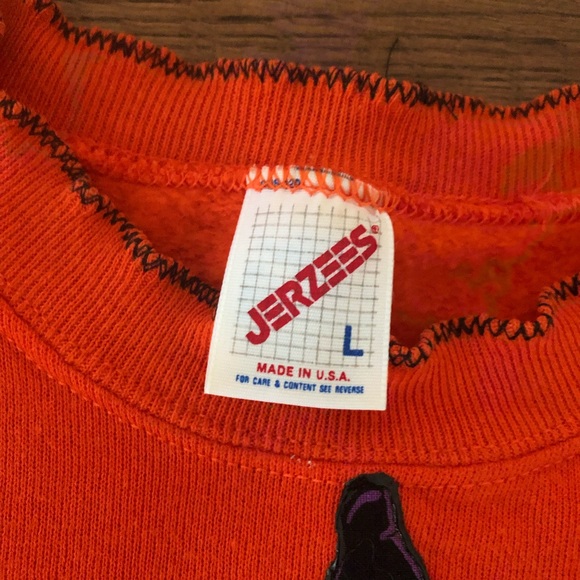 Vintage Jerzees Halloween Witch Cat Crewneck Sweatshirt - Picture 7 of 11